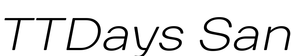 TTDays Sans Light Italic Yazı tipi ücretsiz indir